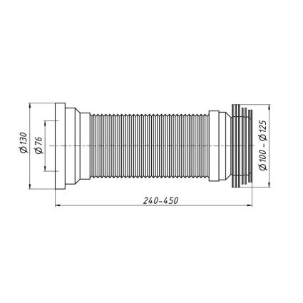Гнучка труба для унітазу Lidz (WHI) 60 01 G001 01 - 2