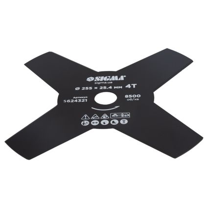 Нож для триммера Ø255×25.4мм 4Т SIGMA (5624321) - 3