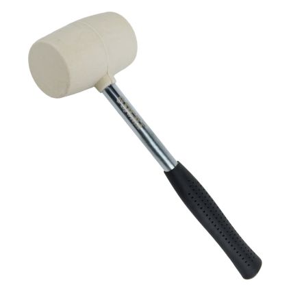 Киянка резиновая белая 225г металлическая обрезиненная рукоятка SIGMA (4317401) - 2