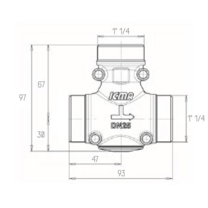 Антиконденсационный клапан Icma 1&amp;quot; 1/4 НР №131 - 2