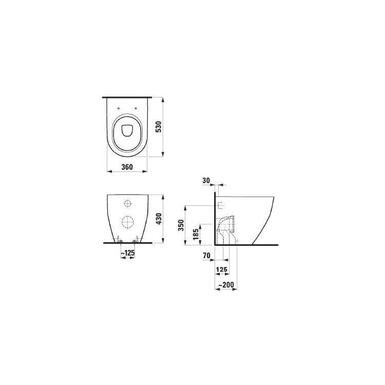 PRO унитаз напольный, Rimless, безбачковый - 2
