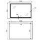Дзеркало Qtap Mideya (MI1) 1000х700 з LED-підсвічуванням Touch, з антизапотіванням, димером, рег. яскравості QT2078NCF10070 - 2