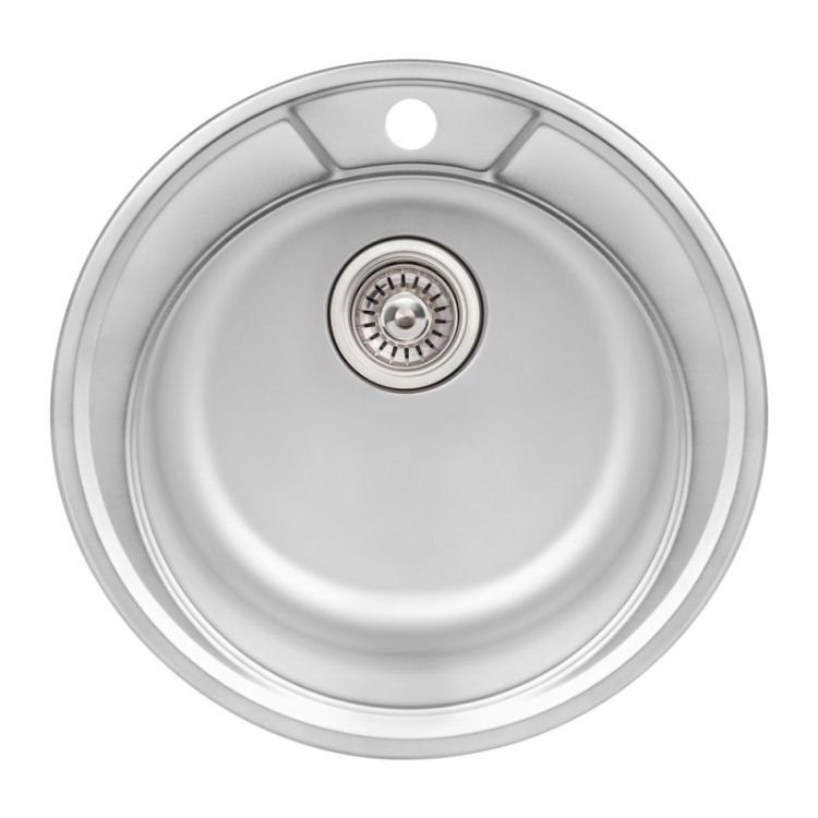 Кухонна мийка Qtap D490 Satin 0,8 мм (QTD490SAT08) - 1