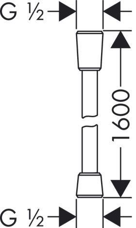 Isiflex``B Шланг душевой 1,60 м, хром - 2