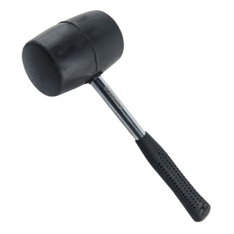 Киянка резиновая чёрная 900г металлическая обрезиненная рукоятка SIGMA (4317501) - 2