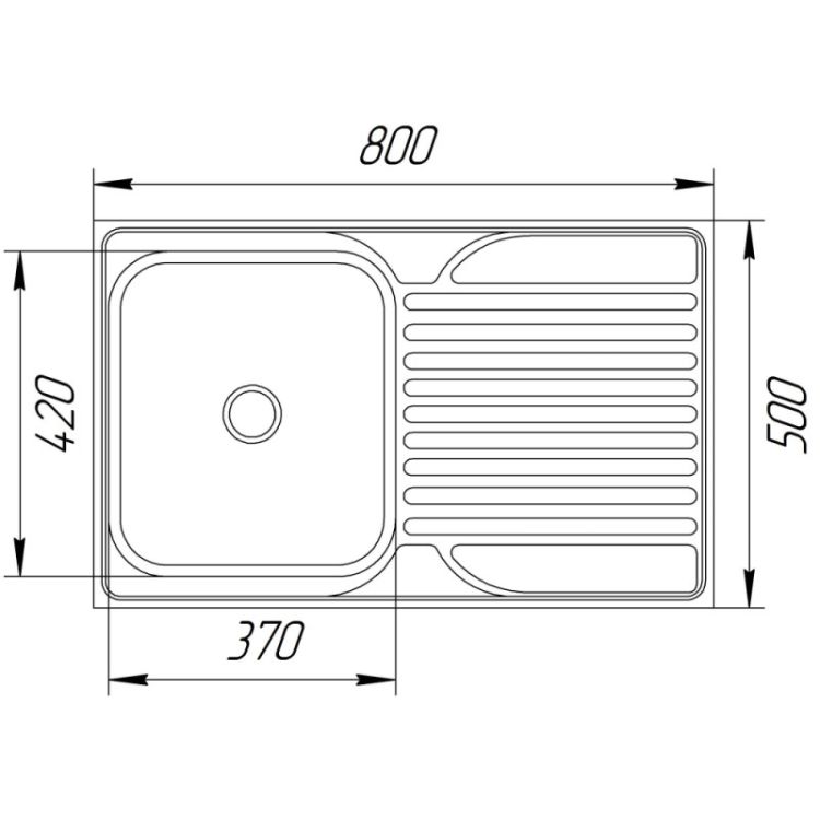 Кухонна мийка UA 5080-L Decor (UA5080LDEC04) - 2