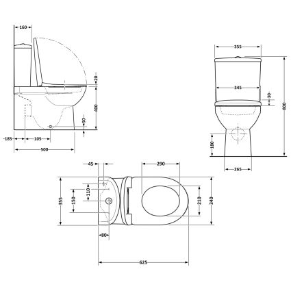 Унітаз підлоговий Qtap Aquarius Ultra Quiet 620×355×790 мм з сидінням Soft-close, White QTAQAW27W49262 - 2