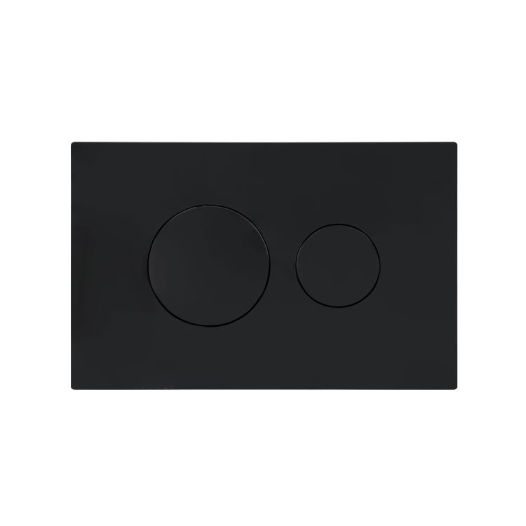 Клавіша змиву Qtap Standard 152x236x28 мм, Matt Black, кругла QTSTD164BLM49470 - 1