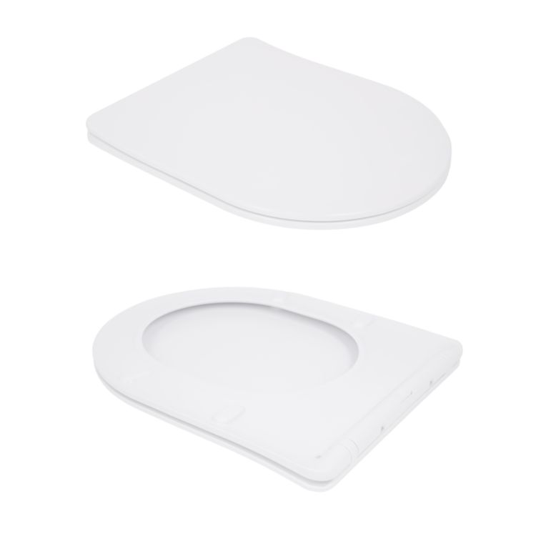 Унитаз подвесной Qtap Swan безобедочный с сиденьем Soft-close QT16335180W - 7