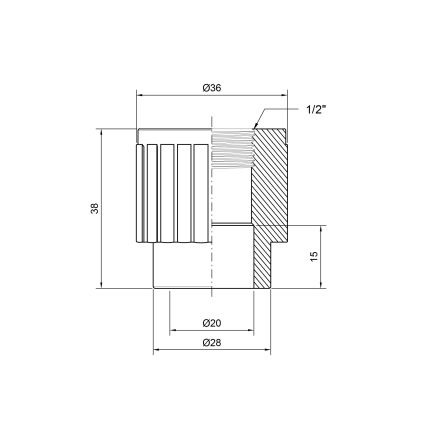 Муфта PPR Thermo Alliance 20х1/2&amp;quot; ВР - 2