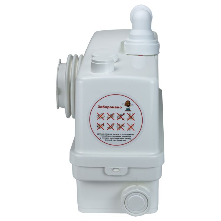 Каналізаційна станція 0.6 кВт Hmax 8.5 м Qmax 110л/хв 3 входи + фронтальний вхід 90мм LEO 3.0 (776914) - 8