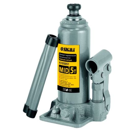 Домкрат гідравлічний пляшковий mid 2т H 148-276мм Sigma (6105021) - 1