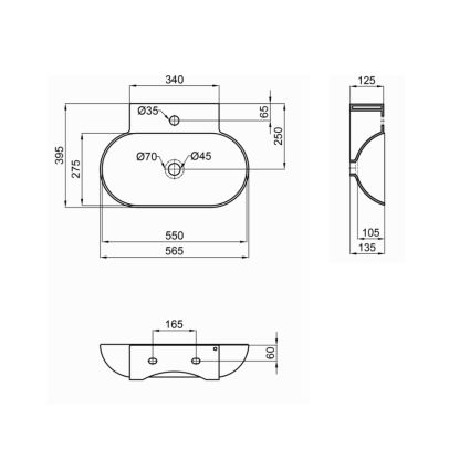Раковина Qtap Cardinal 565х400х130 White QT0411K177WN - 2