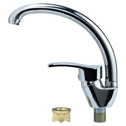 Смеситель ML Ø40 для кухни гусак ухо на гайке AQUATICA (ML-4B141C) - 3