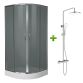 Комплект: BALATON душова кабіна 90*90*200см, акриловий піддон 15см + CENTRUM система душова змішувач-термостат для душу (Т-15510) - 1