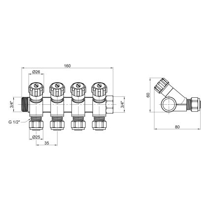 Колекторбалка 16*3/4 &amp;quot; 4-ий - 2