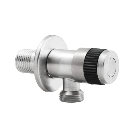 Кран кутовий Thermo Alliance Standart 1/2&amp;quot;ЗЗ нерж., з керам. буксою TAS345W1515SS - 1