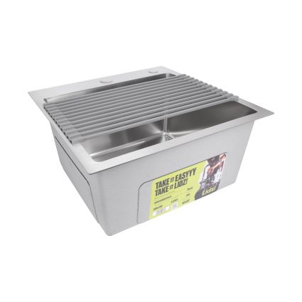 Сушарка на кухонну мийку Lidz Acsis LA03 Gray, квадратна основа, для посуду 430х216 мм LDACSLA03GRA49761 - 5