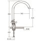 Смеситель PL 1/2&amp;quot; для кухни гусак высокий ухо на гайке AQUATICA (PL-4B455C) - 2
