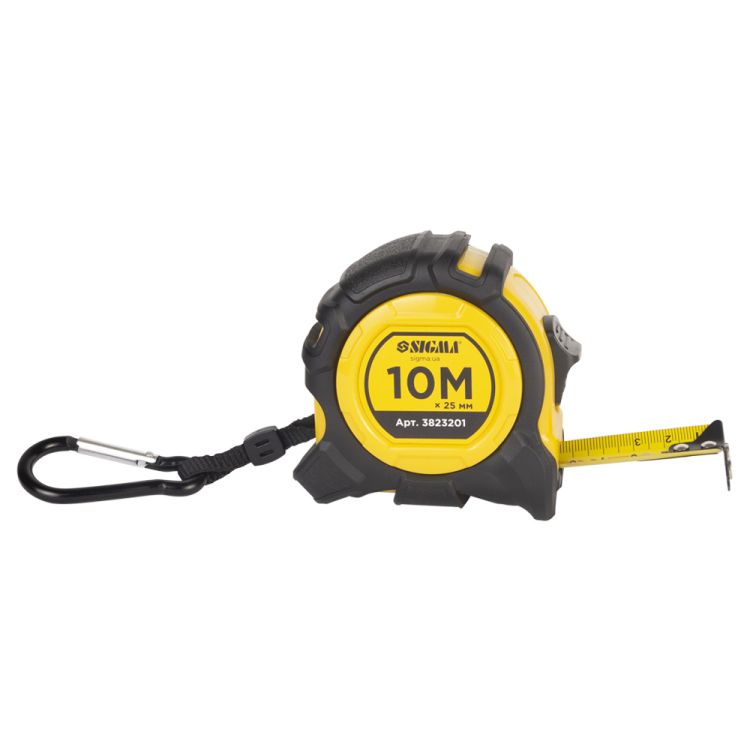 Рулетка магнитная обрезиненная Advanced нейлоновое покрытие 10м×25мм SIGMA (3823201) - 2