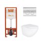 Комплект Robin Ultra Quiet унитаз QT1333046EUQW+инсталляция Nest 4 в 1 (круглая кл. Chrome) Q-tap - 1