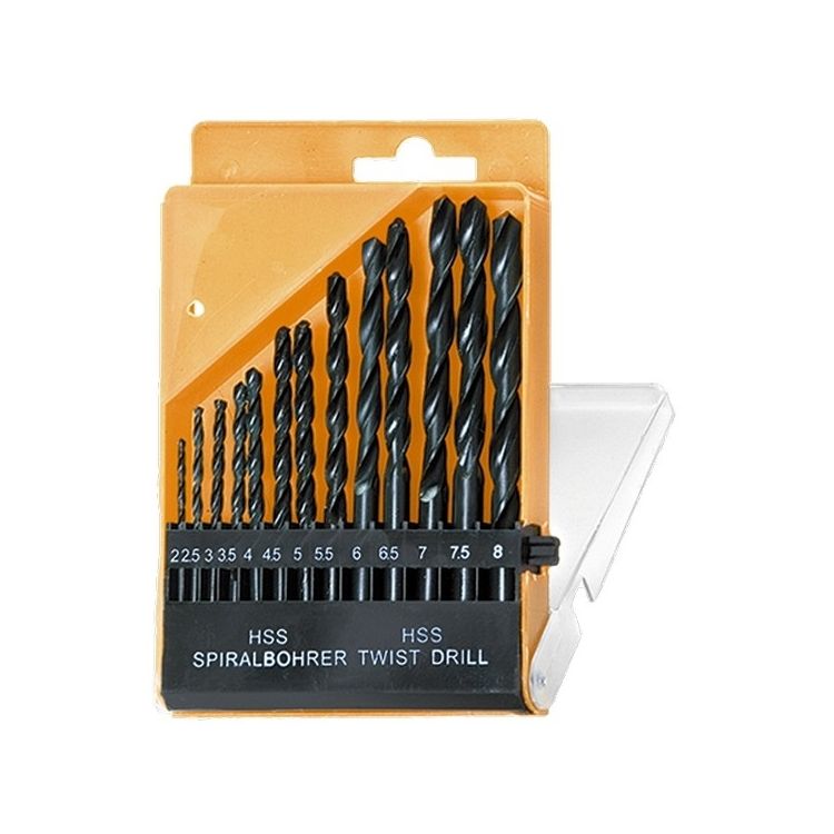 Набір свердел по металу, 2-8 мм (через 0,5 мм), HSS, 13 шт. циліндричний хвостовик 723355 - 1