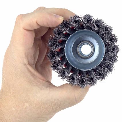 Щетка проволочная чашеобразная Ø85мм М14×2мм (стальная витая) Sigma (9026081) - 3