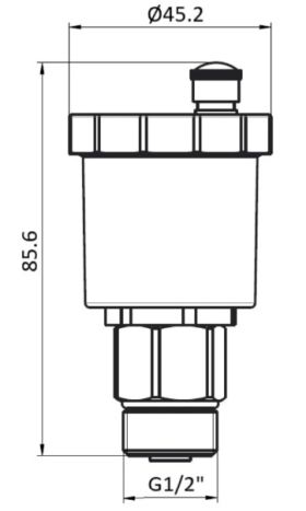 Воздухоотводчик автоматический 1/2&amp;quot; Forte с клапаном TAF28115 Thermo Alliance - 2