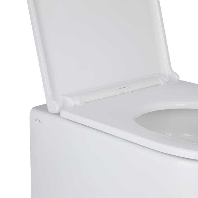 Унитаз подвесной Qtap Taurus безободочный с сиденьем Soft-close QT2433084EUQW - 6