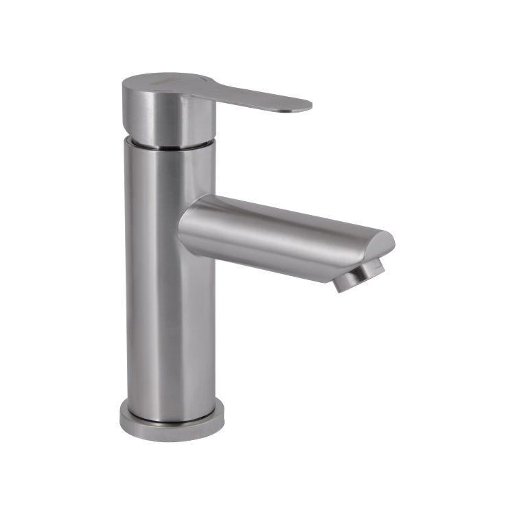 Змішувач для раковини Brinex Pure 001F низький Nickel BRIPUR001FNKL - 1