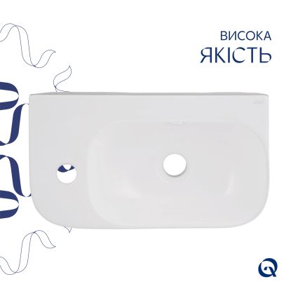 Раковина Qtap Tern 450х250х158 White QT1711H02LW - 4