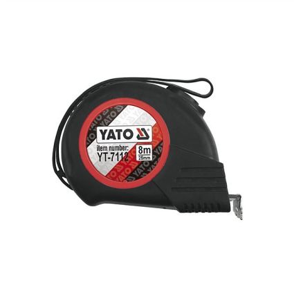 Рулетка Yato з нейлоновим покриттям і магнітним наконечником 8мх25мм YT-7112 - 1