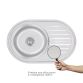 Кухонна мийка Brinex 7750 0,8 мм Satin (BRIN7750SAT08) - 3