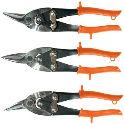 Ножницы по металлу, 250 мм, прорезиненные ручки, 3 шт. (прямые, левые, правые) SPARTA 783205 - 1