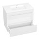FIESTA комплект мебели 100см белый: тумба подвесная, 2 ящика + умывальник накладной арт 13-01-042F - 5