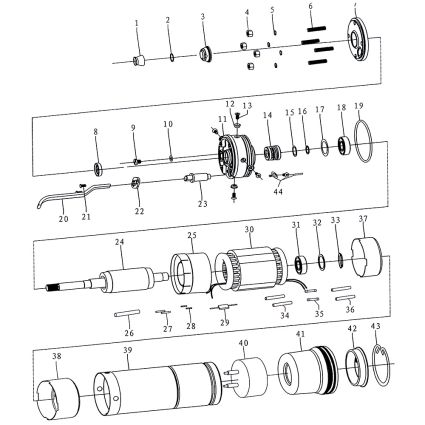 Насос центробежный 1.8кВт H 197(152)м Q 55(35)л/мин Ø102мм 20м кабеля mid DONGYIN (778448) - 3