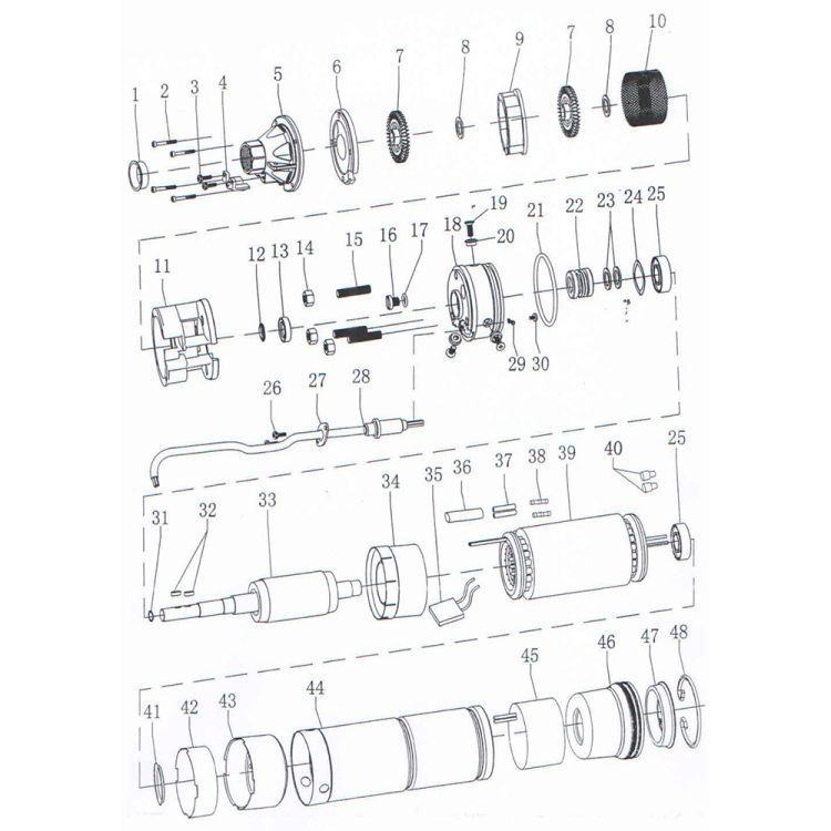 Насос глубинный вихревой Ø75 0.55кВт 36(21)м 40(20)л/мин 777301 (Dongyin) Aquatica - 2