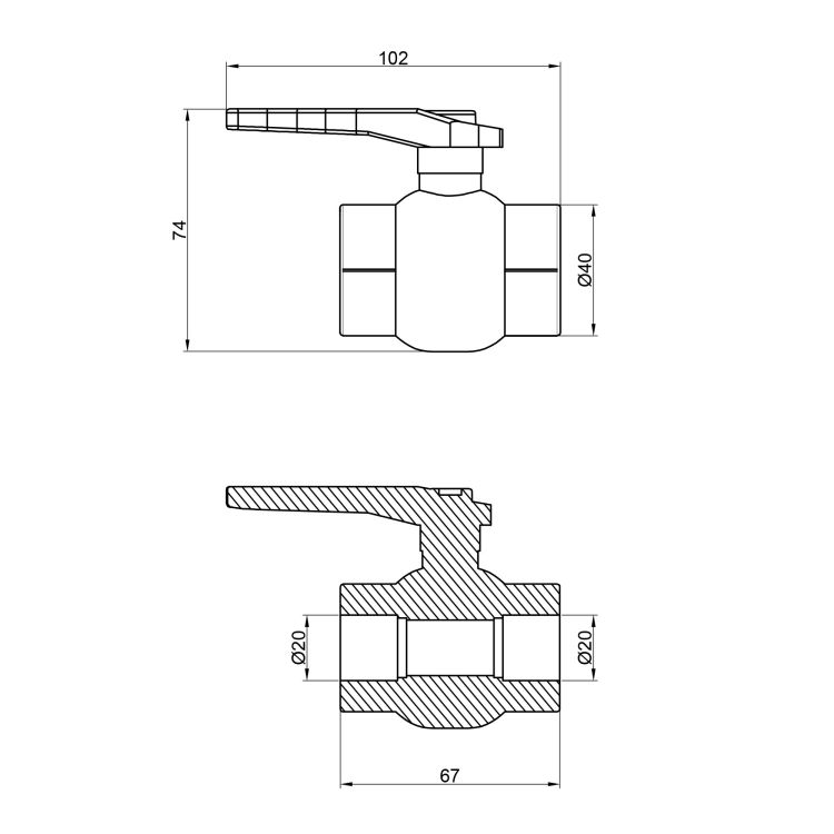 Кран кульовий PPR Thermo Alliance 20 - 2