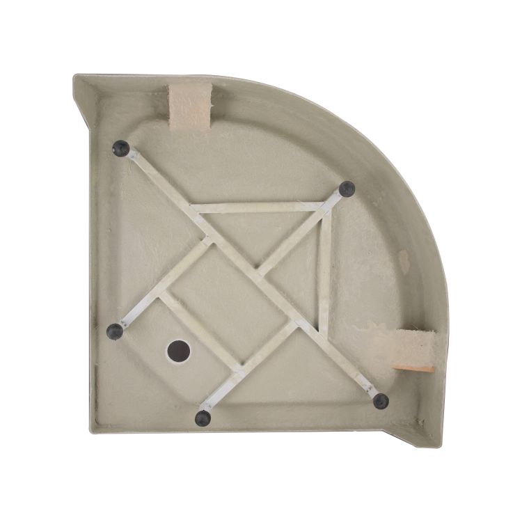 Душевой поддон полукруглый акрил 80х80х14см KAPIELKA ST80x80x14 низкий Lidz - 4