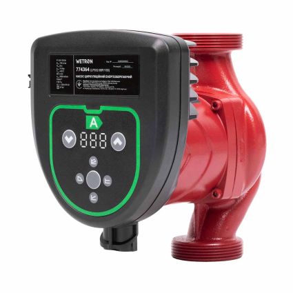 Насос циркуляционный энергосохраняющий 50-130Вт Hmax 8м Qmax 130л/мин Ø2&amp;quot; 180мм + гайки Ø1¼&amp;quot; Wetron - 2