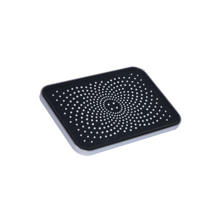 Лійка для верхнього душу Qtap Hlavova 260x180 мм прямокутна QTHLA107CRM45784 Chrome/Black - 1