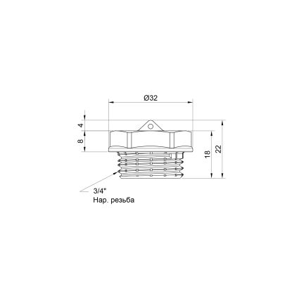 Заглушка SD Plus 3/4 &amp;quot; НР SD40320 - 2