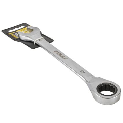Ключ рожково-накидной трещоточный 18мм CrV satine Sigma (6022181) - 5