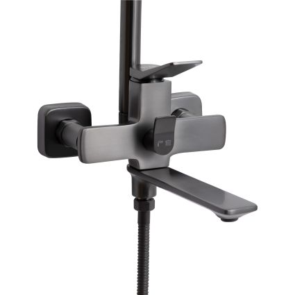 Душова система універсальна Qtap Presto на три споживача (з виливом) QTPRE111GRP45585 Graphite - 3