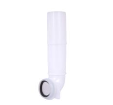 Кутова трубка змиву Qtap 82х74х262 мм White для інсталяції Standard QTSTD167W49807