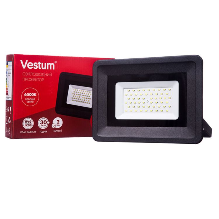 Прожектор LED 50W Vestum 4300Лм 6500K 185-265V IP65 - 1