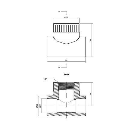 Трійник PPR Thermo Alliance 20х1/2&amp;quot;х20 ВР - 2