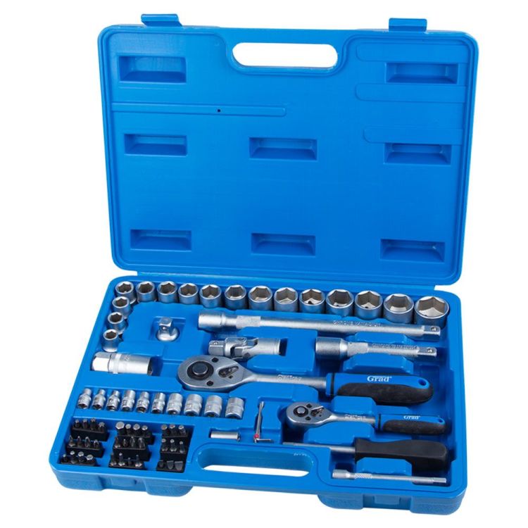 Набор насадок торцевых и биты 1/4&amp;quot;, 1/2&amp;quot; 72шт Start Grad (6003145) - 1