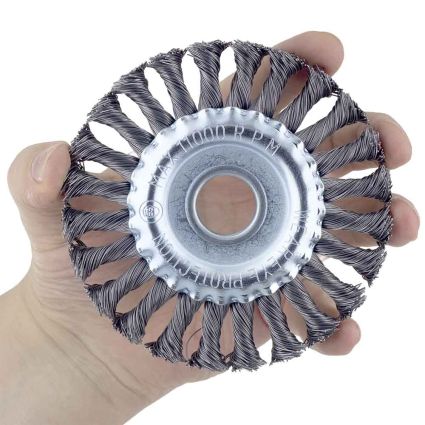 Щетка проволочная дискообразная Ø125мм Ø22.2мм (стальная витая) Sigma (9022121) - 2