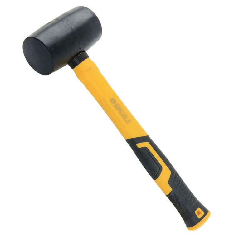 Киянка резиновая чёрная 340г фиберглассовая рукоятка SIGMA (4317351) - 2